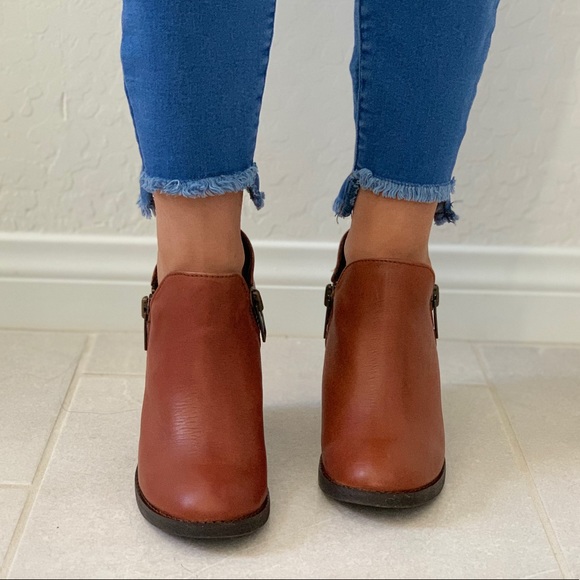 NIB Double Zipper Genuine Leather Ankle Bootie - Picture 4 of 5